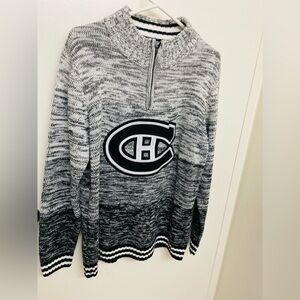 NHL Montreal Canadians llanco Knit Half Zipper Sweater